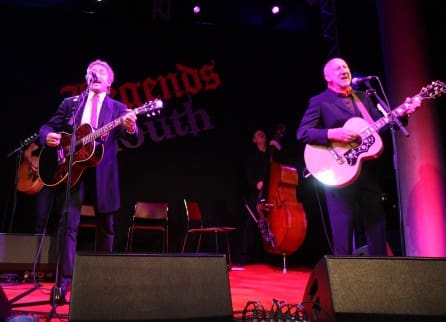 The Who performing acoustic set on May 21, 2009