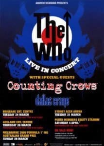 Poster for The Who's 2009 Australian tour