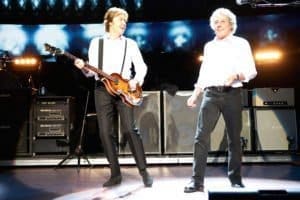 Roger Daltrey and Paul McCartney at the Royal Albert Hall on March 29, 2012