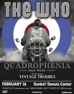 Poster for The Who's February 26, 2013 concert