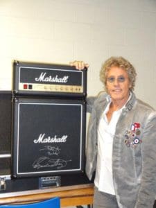 Roger Daltrey with Marshall Amp "Fridge" from March 12, 2013 post by thewho.com