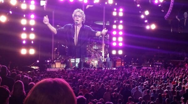 The Who performing on April 21, 2015