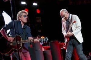 Roger Daltrey and Pete Townshend perform with The Who on May 15, 2016