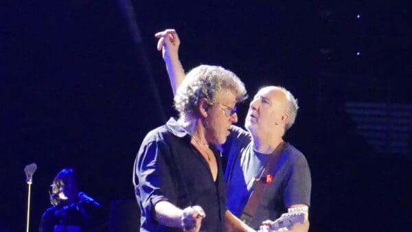 Pete Townshend and Roger Daltrey of The Who performing on April 5, 2017