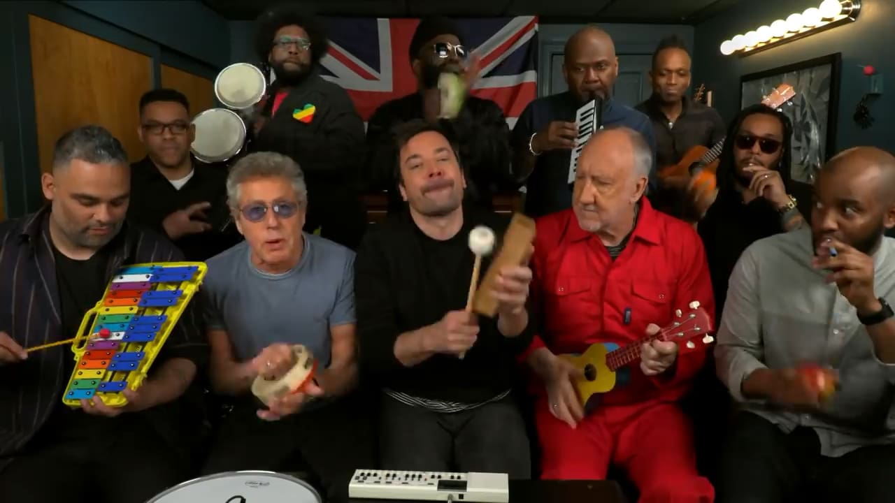 The Who "performing" on The Tonight Show Starring Jimmy Fallon on May 19, 2019