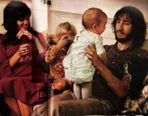 Pete and Karen Townshend with their daughters in 1971