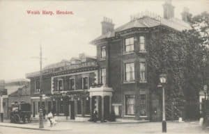 Old postcard of the Old Welsh Harp in Hendon