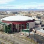Aerial photo of the Pepsi Center in Denver, Colorado