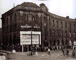 Photo of Queens Hall as it once was (now a parking lot)