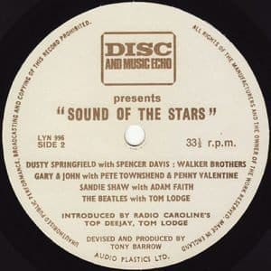 Side 2 "Sound of the Stars" disc, featuring Pete Townshend
