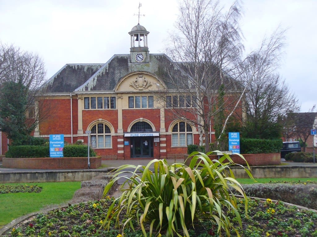 Photo of the Fanbourough Town Hall in modern times