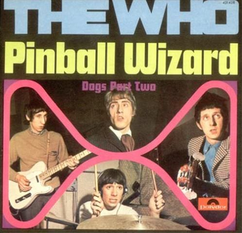 Swedish "Pinball Wizard" backed with "Dogs Part Two" single