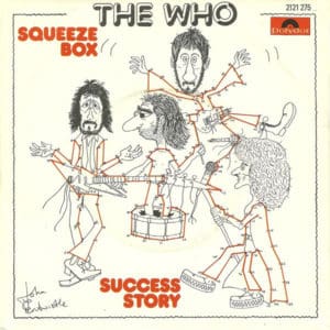 French picture sleeve for the "Squeeze Box" single