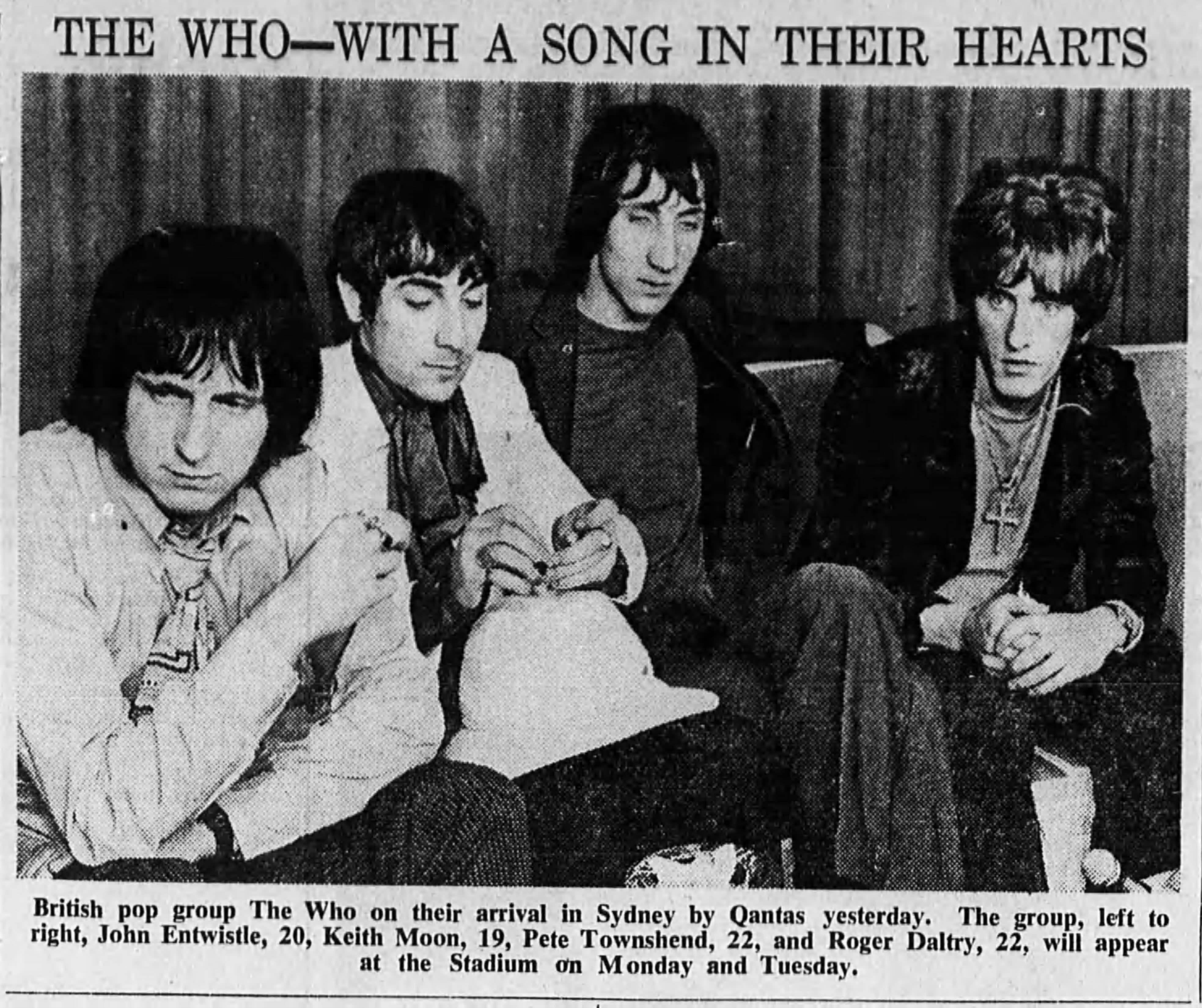 Photo from The Sydney Morning Herald on January 20, 1968